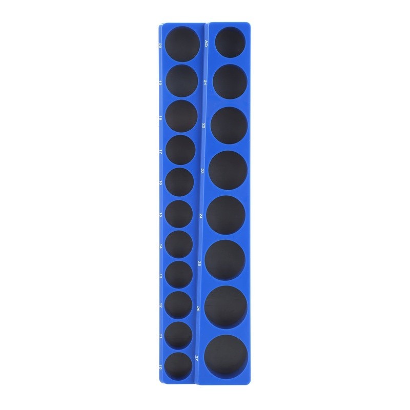 Magnetic 1/2in Drive Socket Holder 19 Socket Organizer Portable Tool Accessory