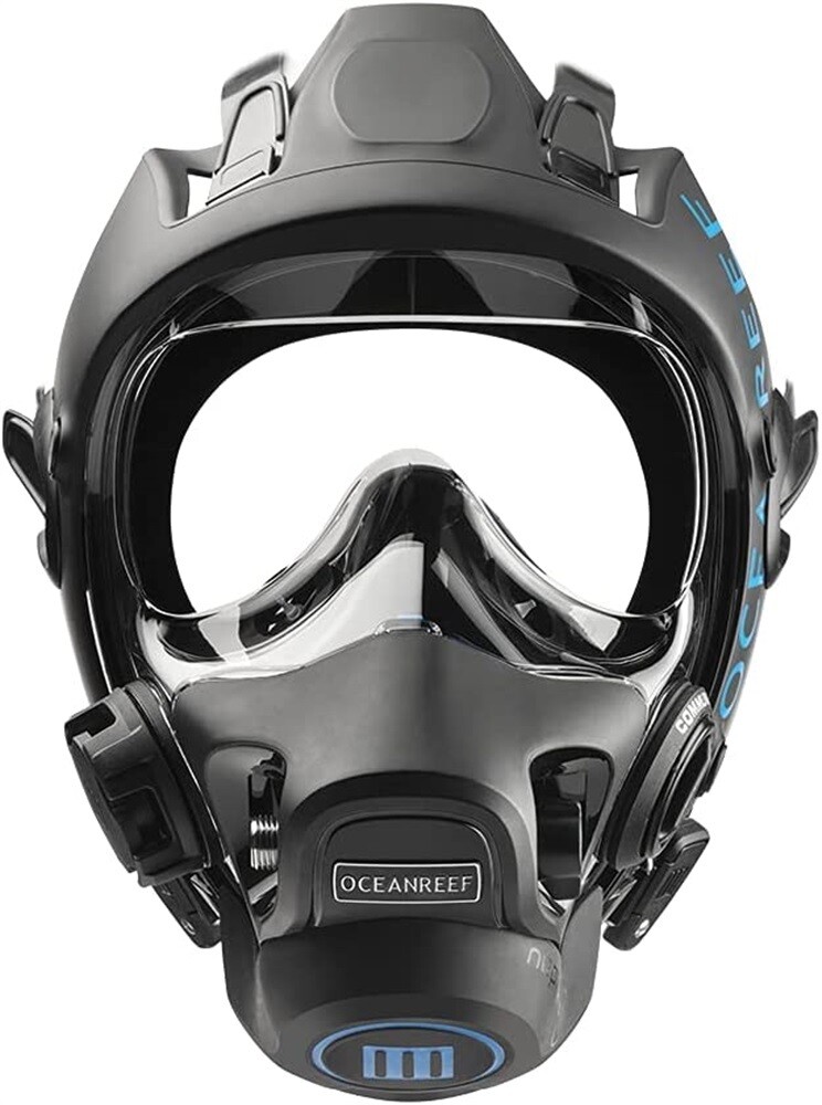 Ocean Reef Neptune III System - Diving Full Face Mask-Small/ Medium, Black