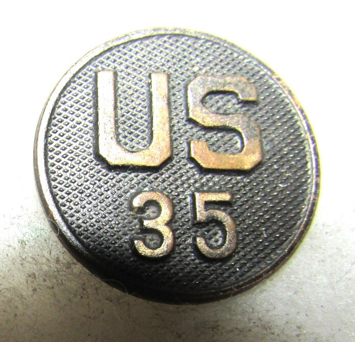 WW1 US 35th Regt. Collar Disc with nut