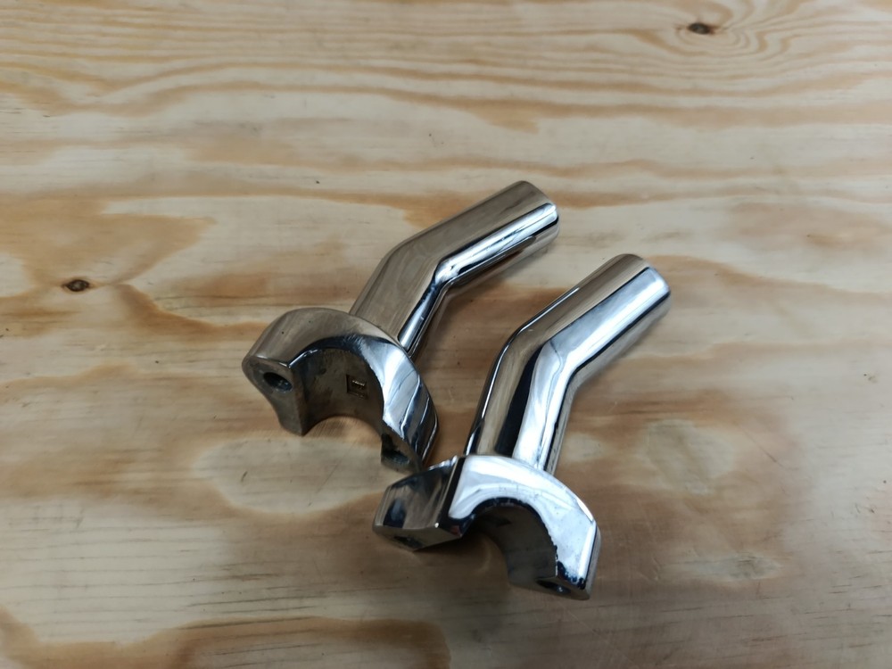 (K) CHROME 4" PULLBACK RISERS FOR 1" HANDLEBARS HARLEY DAVIDSON