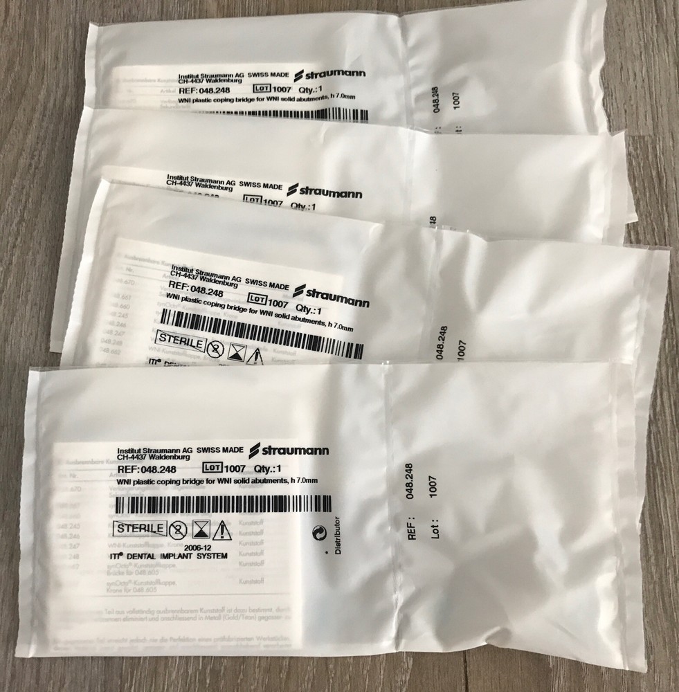 Straumann Plastic coping, Bridge, For WN solid Abutments, h 7.0mm