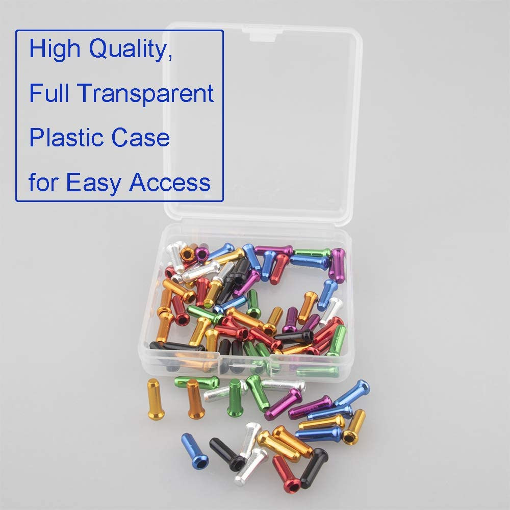 80 PCS Cable End Crimps: Bike Cable End Caps