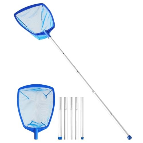Pool Skimmer - Pool Skimmer Net with 5 Section Pool Skimmer Net with Pole
