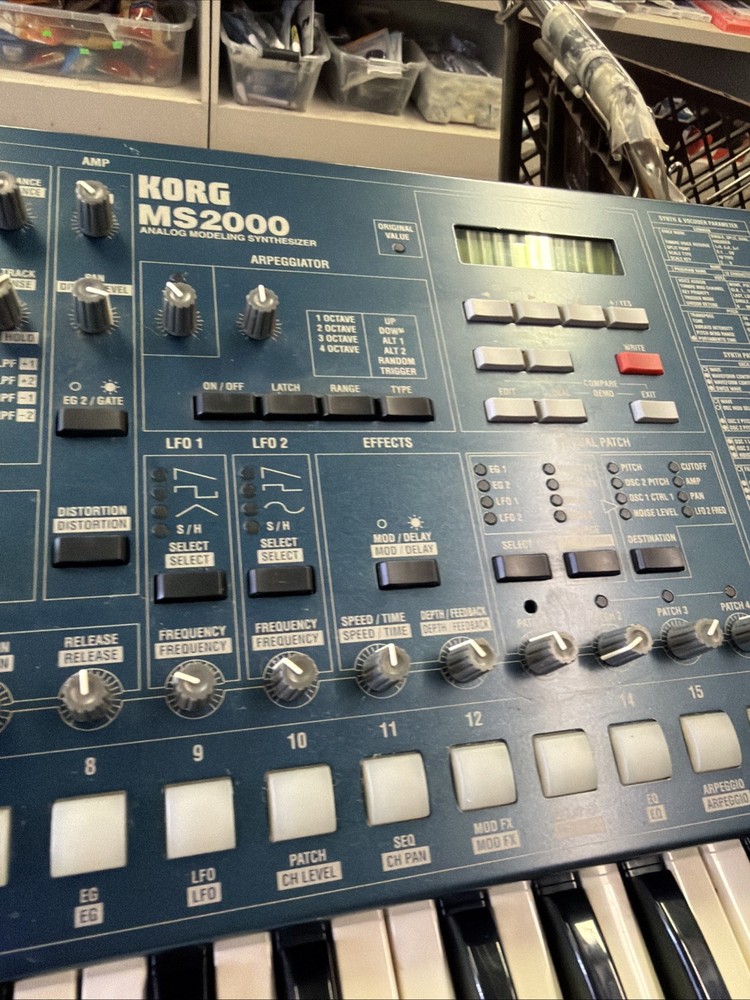 KORG MS2000 Virtual Analog Modeling Synthesizer Keyboard w/ power supply