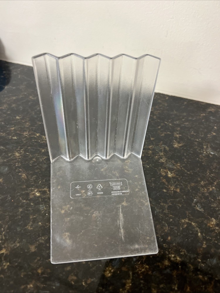 Ikea clear plastic ribbed bookends Hagberg Bokis