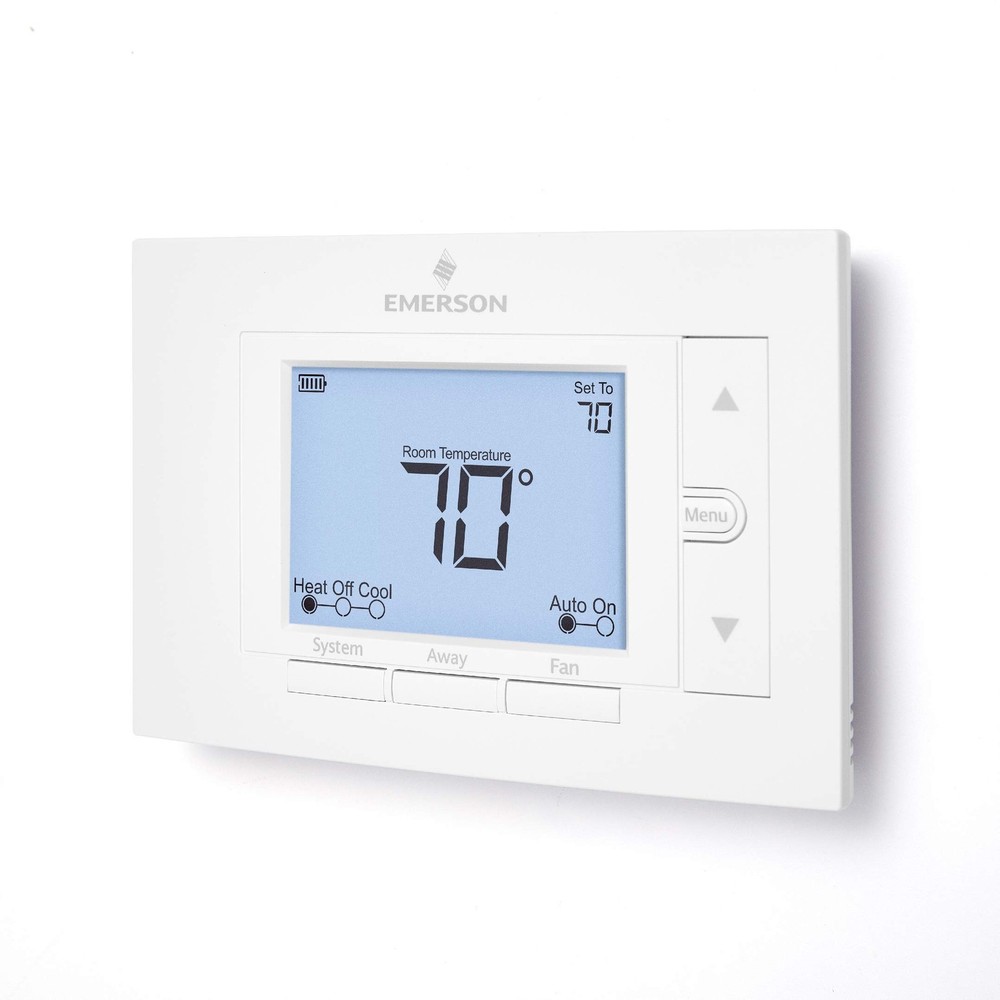 Emerson Non Programmable Digital Thermostat with Backlit Display and Keypad Lock