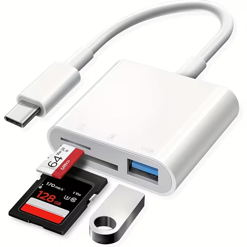 NEW ✨ USB-C to SD/TF/Micro SD Card Reader HIGHSPEED Android/iOS/Windows😍