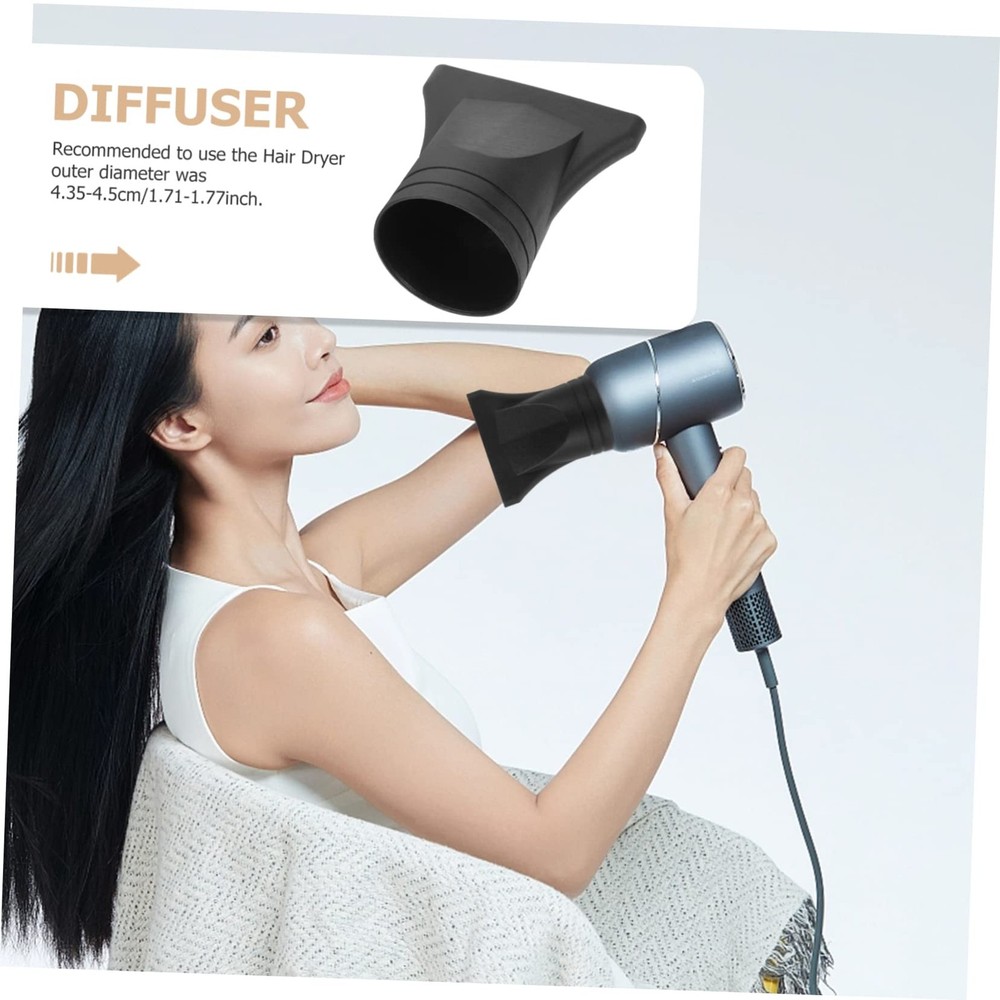 Universal Hair Dryer Diffuser Nozzle Black Nylon Attachment Frizz Control