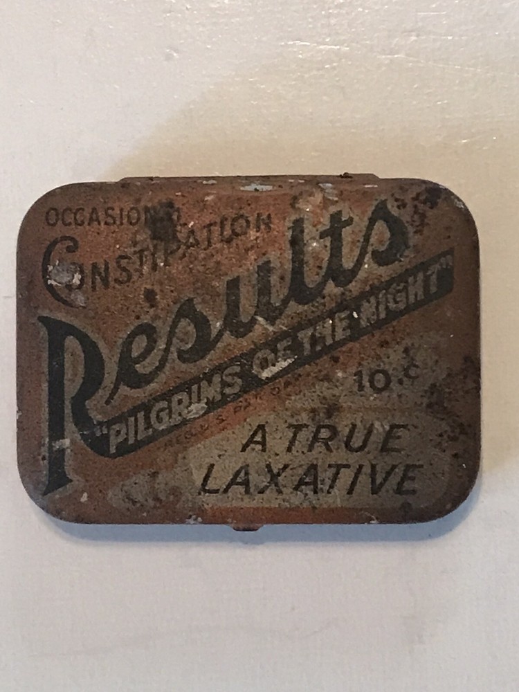 1920s - 30s laxative tin In Original As Found Condition