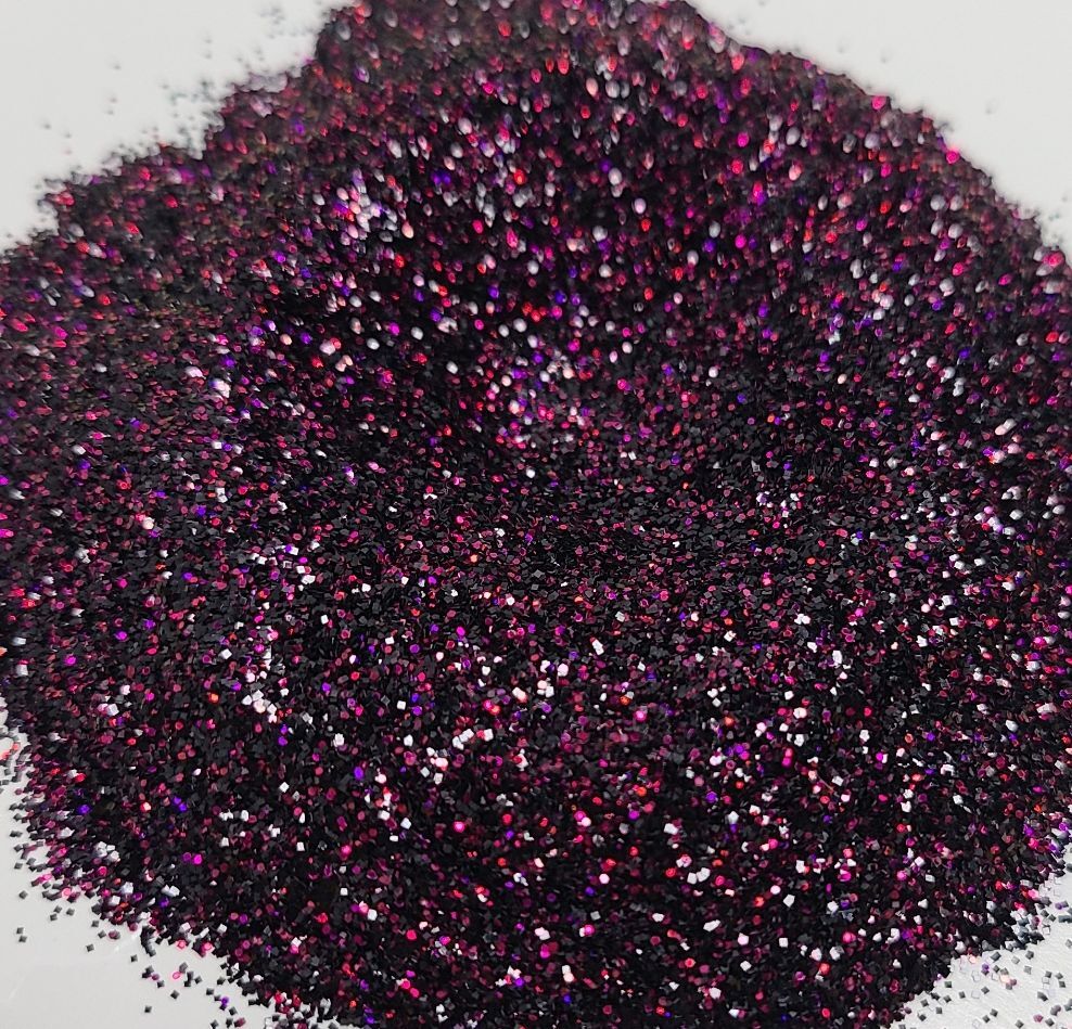 Black Ruby Holographic Metal Flake Glitter .008 Hex Glitter Epoxy Resin Crafting