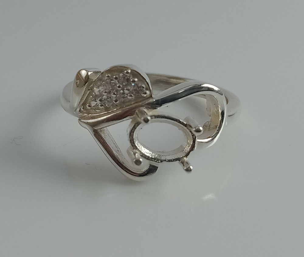 7X5MM Oval Semi Mount Ring-Unique Ring-Without Stone Ring-Prong Setting Ring