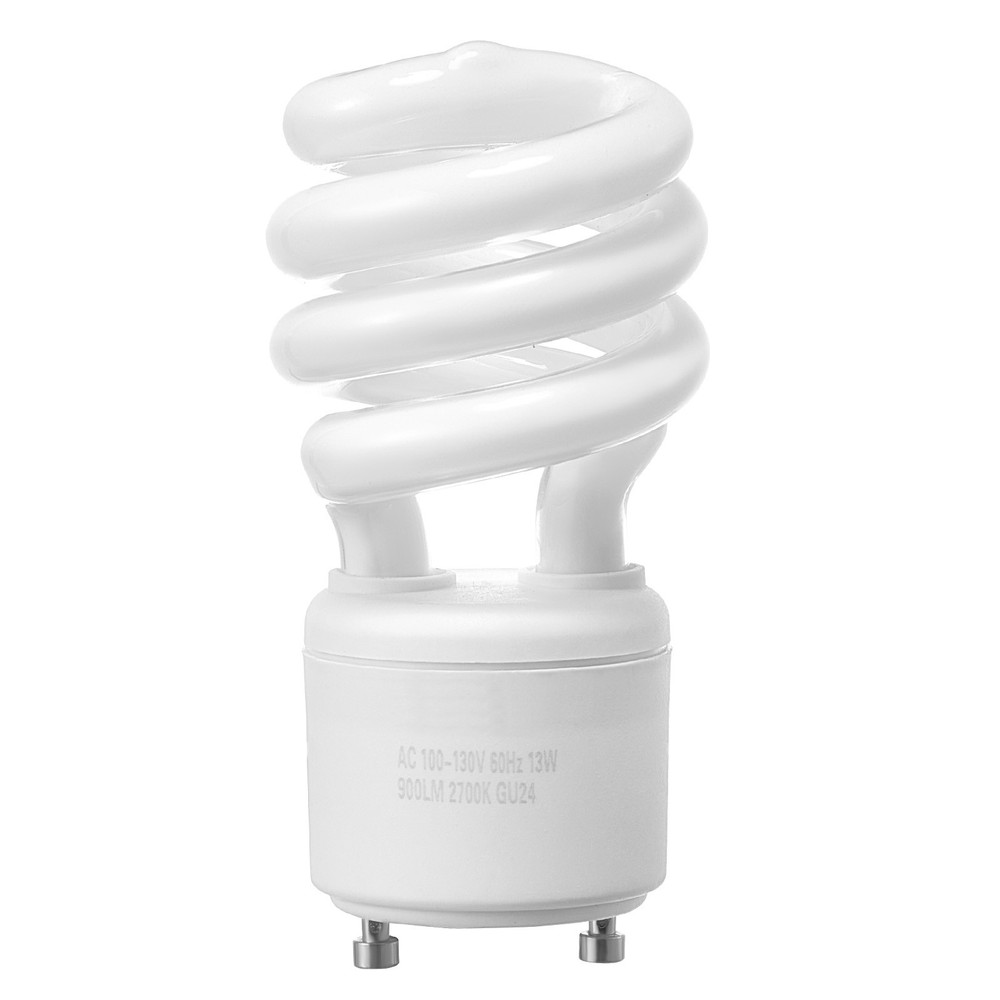 4-Pack CFL Light Bulbs 13W Compact Fluorescent Bulbs with 2700K Warm Light