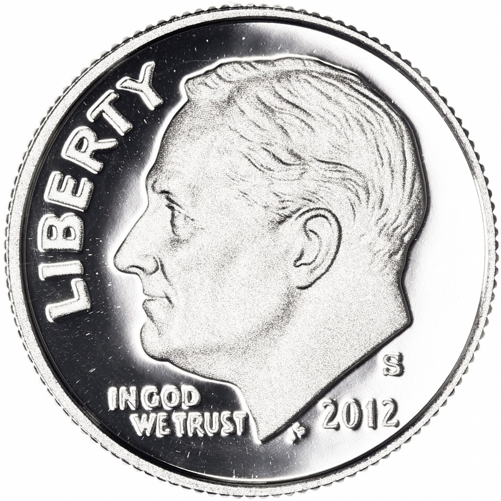 2012 S Roosevelt Dime Gem DCam Proof CN-Clad