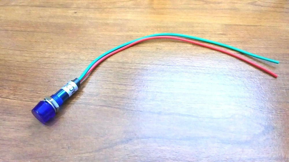 BBT 12 volt AC/DC Waterproof Bright Blue LED Hi-Profile Indicator Light