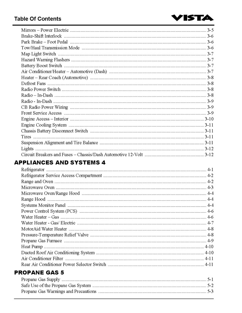 2012 Winnebago Vista Home Owners Operation Manual User Guide Coil Bound