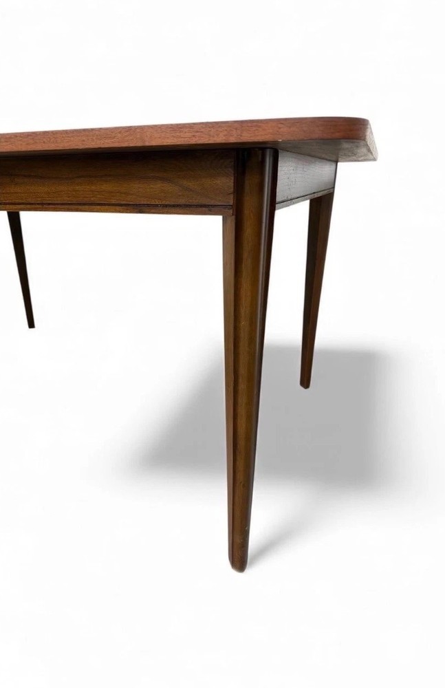 Mid-Century Modern Walnut Dining Table W/1 LEAF - REFINISHED