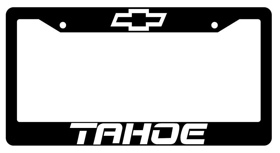 TAHOE LOGO Black Plastic License Plate Frame
