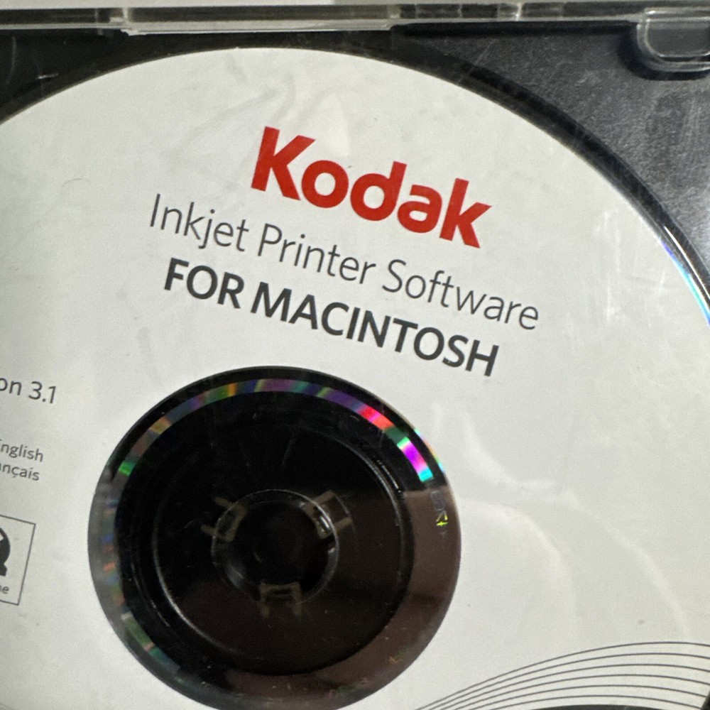 Kodak Inkjet Printer Software Disc Version 3.1 For Windows and Macintosh 2008