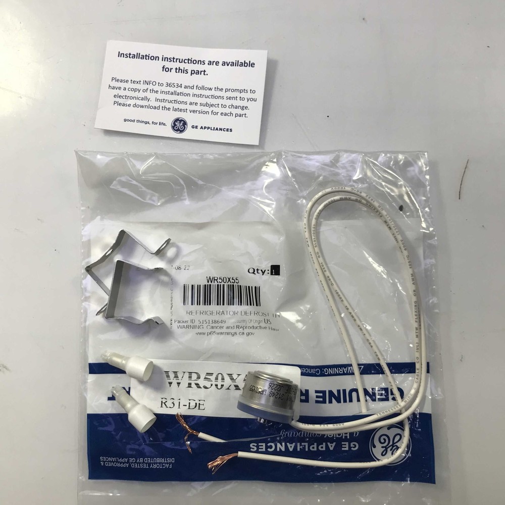 NEW GENUINE OEM GE Refrigerator Defrost Thermostat WR50X55 3485 WR50X0028