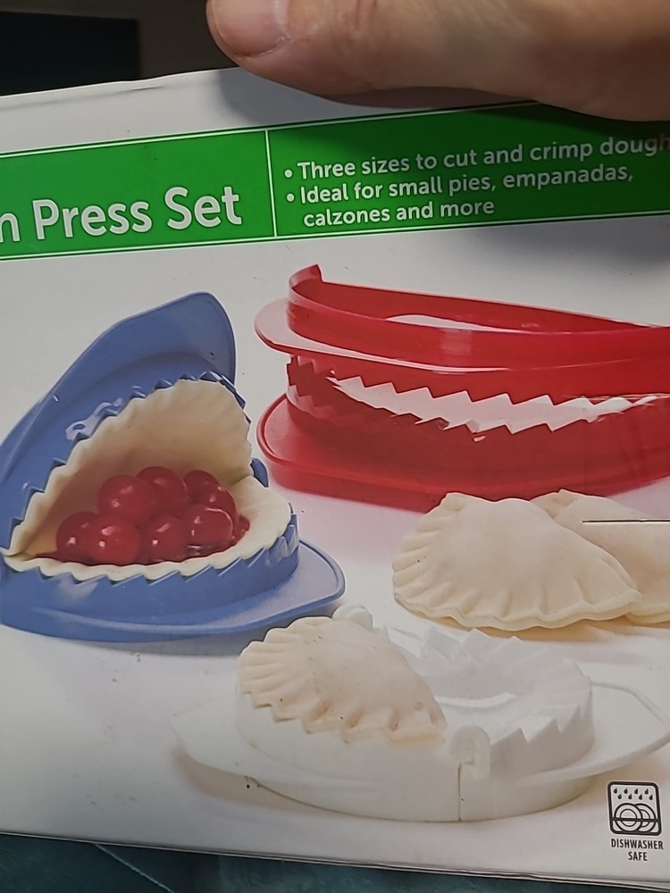 3pc Dough Press Set - Versatile Pie, Empanada, Dumpling Makers, BPA-Free