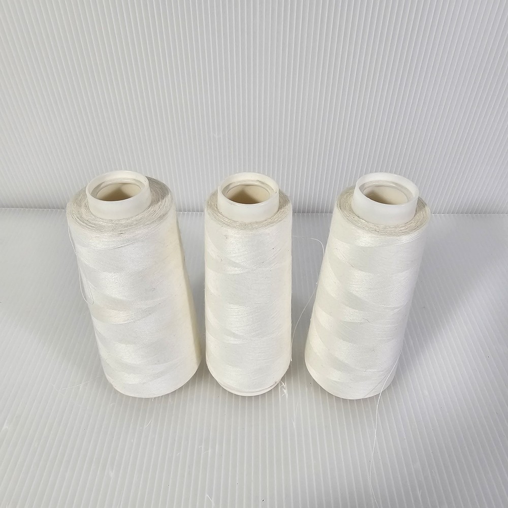 3 Maxilock Serger Thread White Spools Polyester Overlock Sewing
