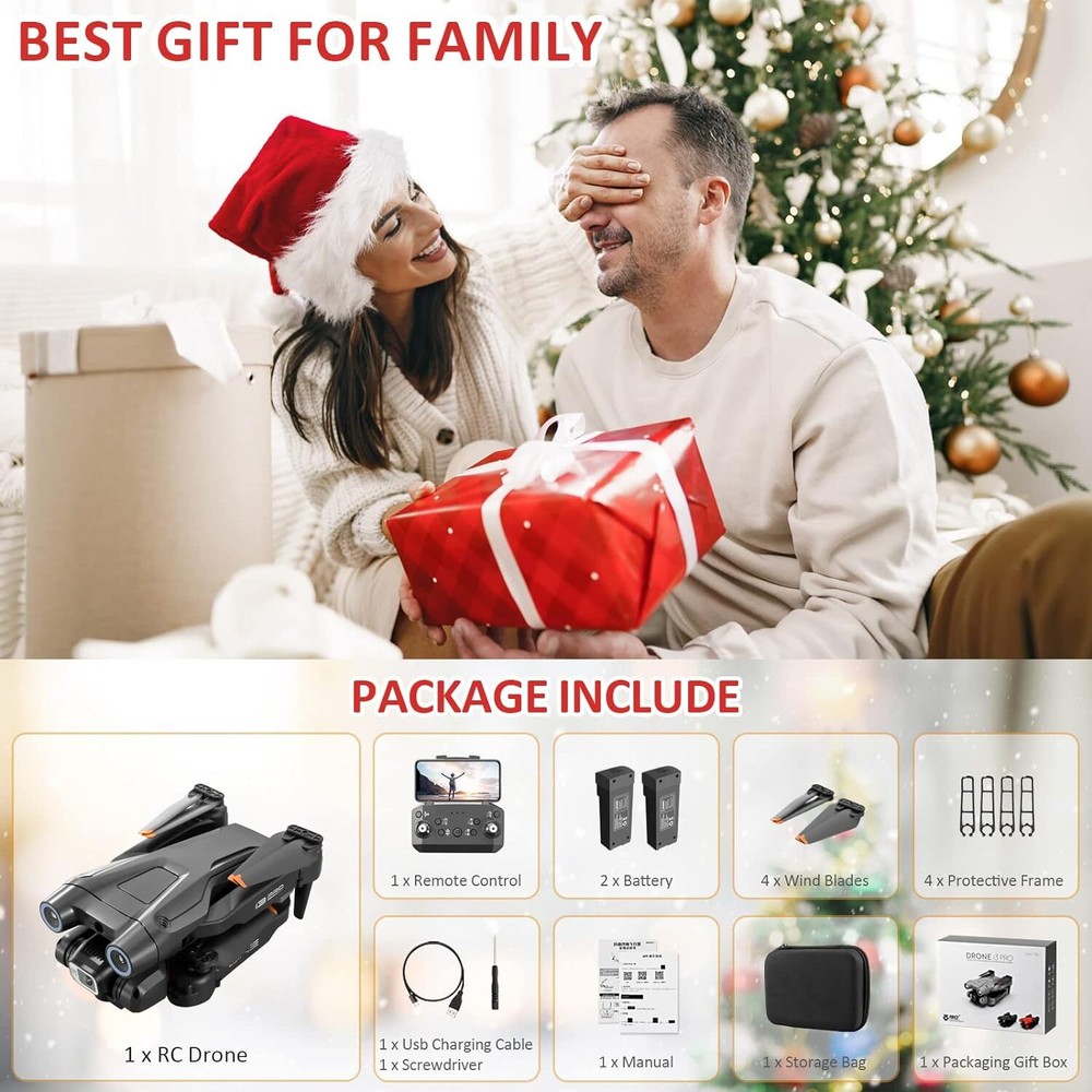 I3 PRO RC Drones w/4K Camera Obstacle Avoidance 150°Electrical Adjustment