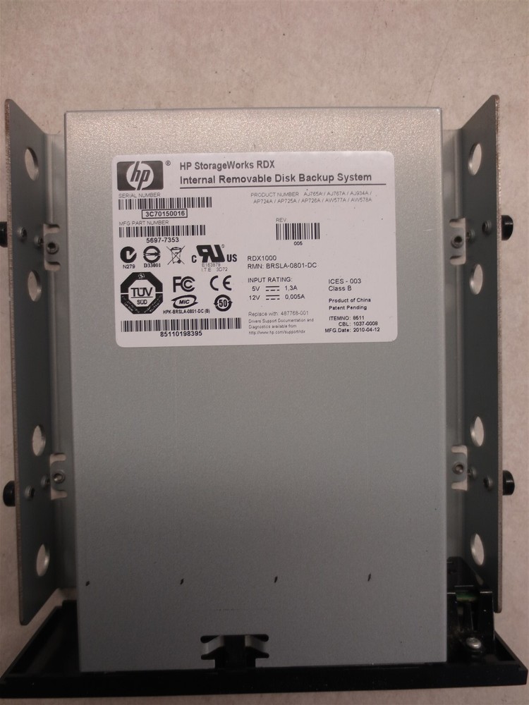 HP StorageWorks RDX1000 Internal Removable Disk Backup System, Used