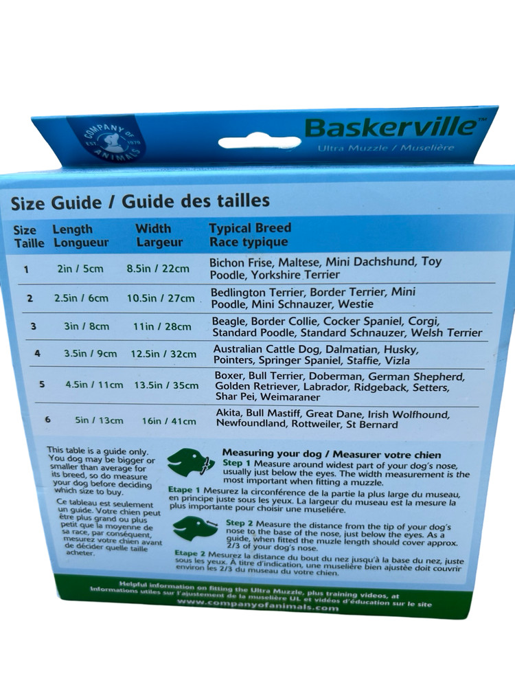 Baskerville Ultra Muzzle for Dogs, Size 6 - Black