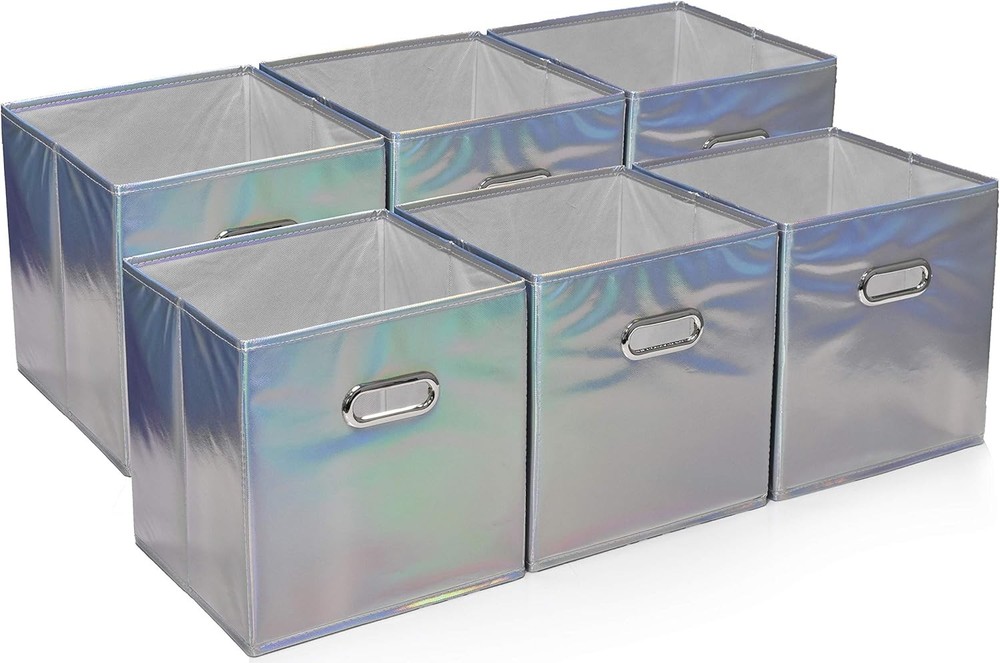 6-piece foldable cube storage box set – decorative foldable storage box