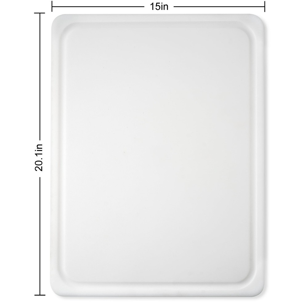 15"X20" Non-Slip Poly Cutting Board, White Color
