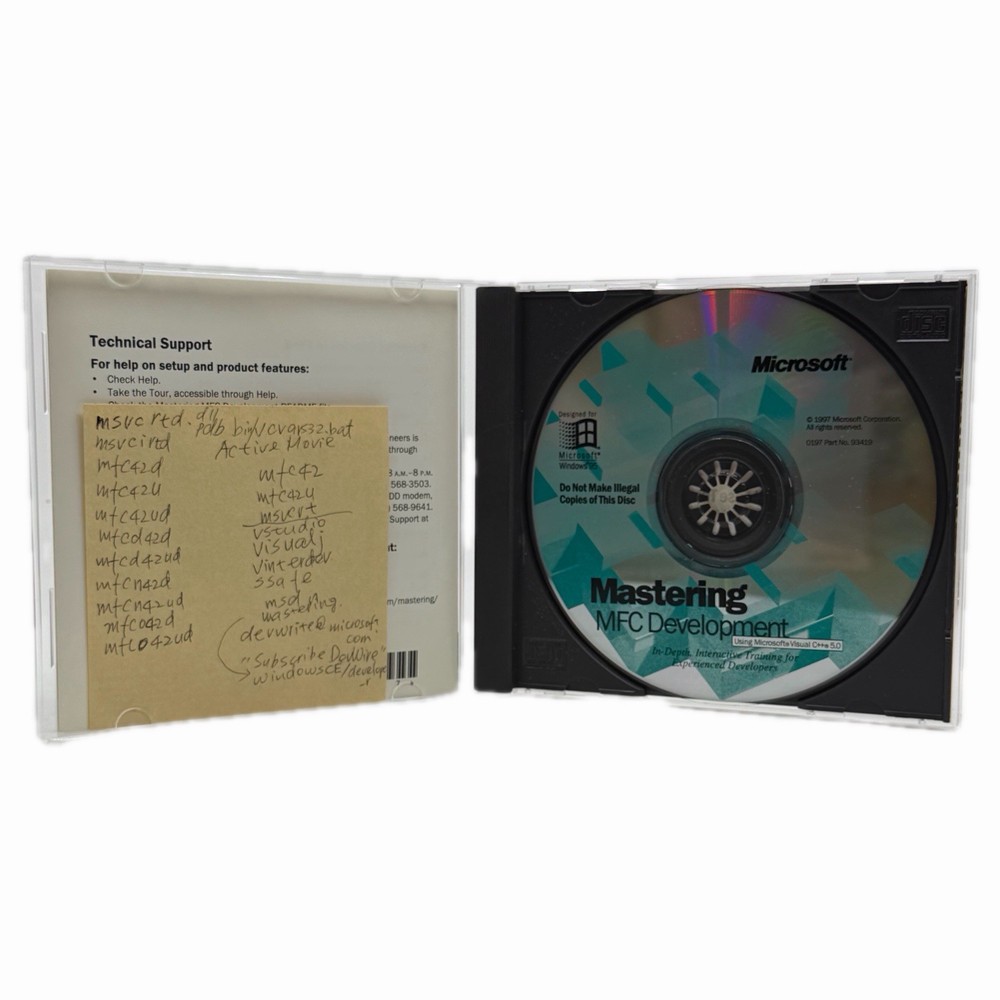 Microsoft Mastering MFC Development using Visual C++ 5.0 Software w/ CD Key