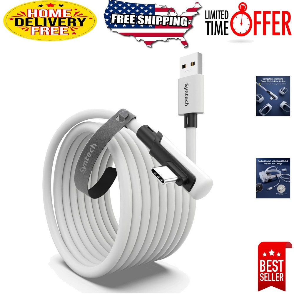 16FT USB 3.0 Link Cable for Meta Quest 3S, Quest2, Oculus Pro