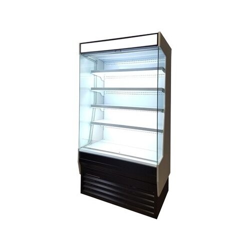 Blue Air BOD-48G 48" Vertical Open Display Case, Glass Side Panel, 4 Shelves,...