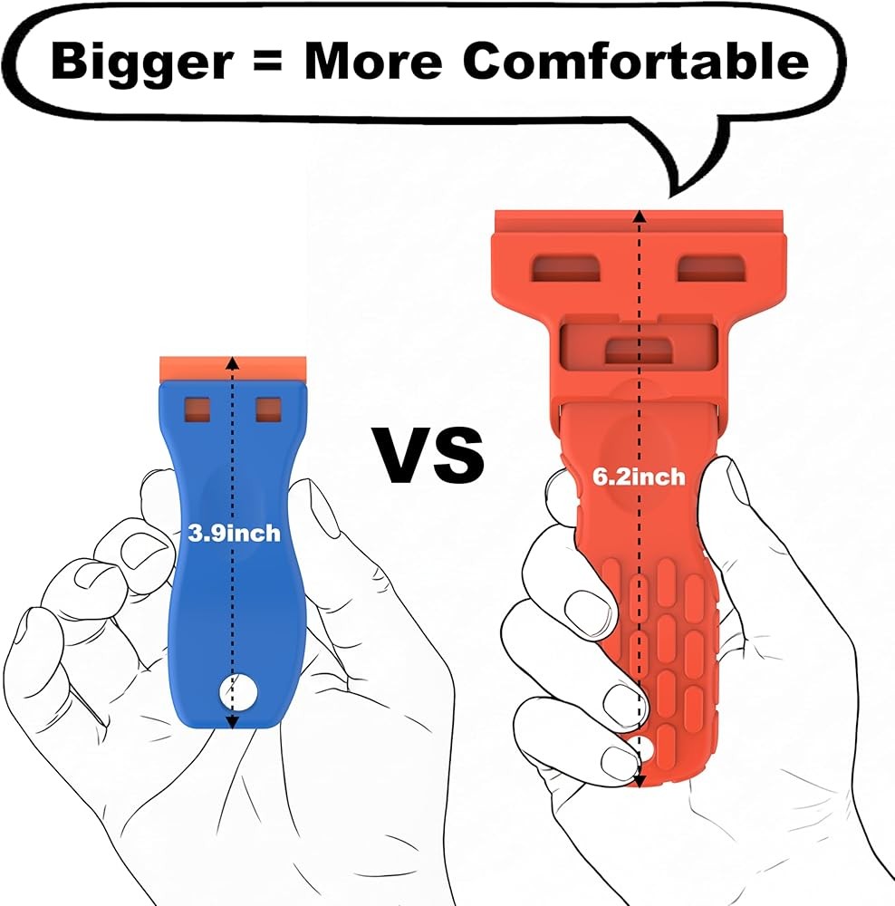 -Width Plastic Blade Scraper Tool Non Scratch - Blades, Single