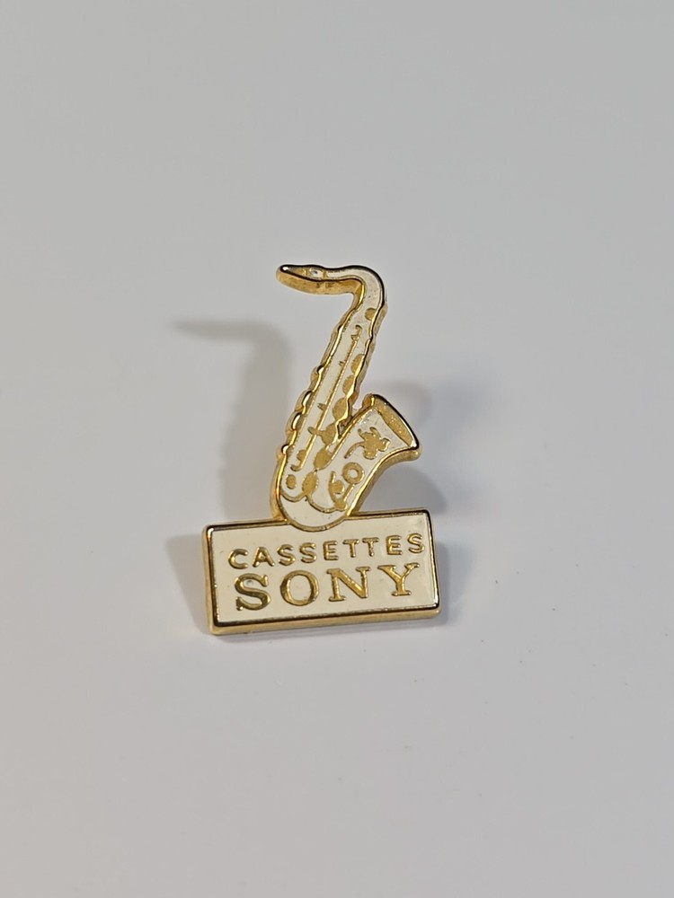 Sony Cassette Saxophone Lapel Pin