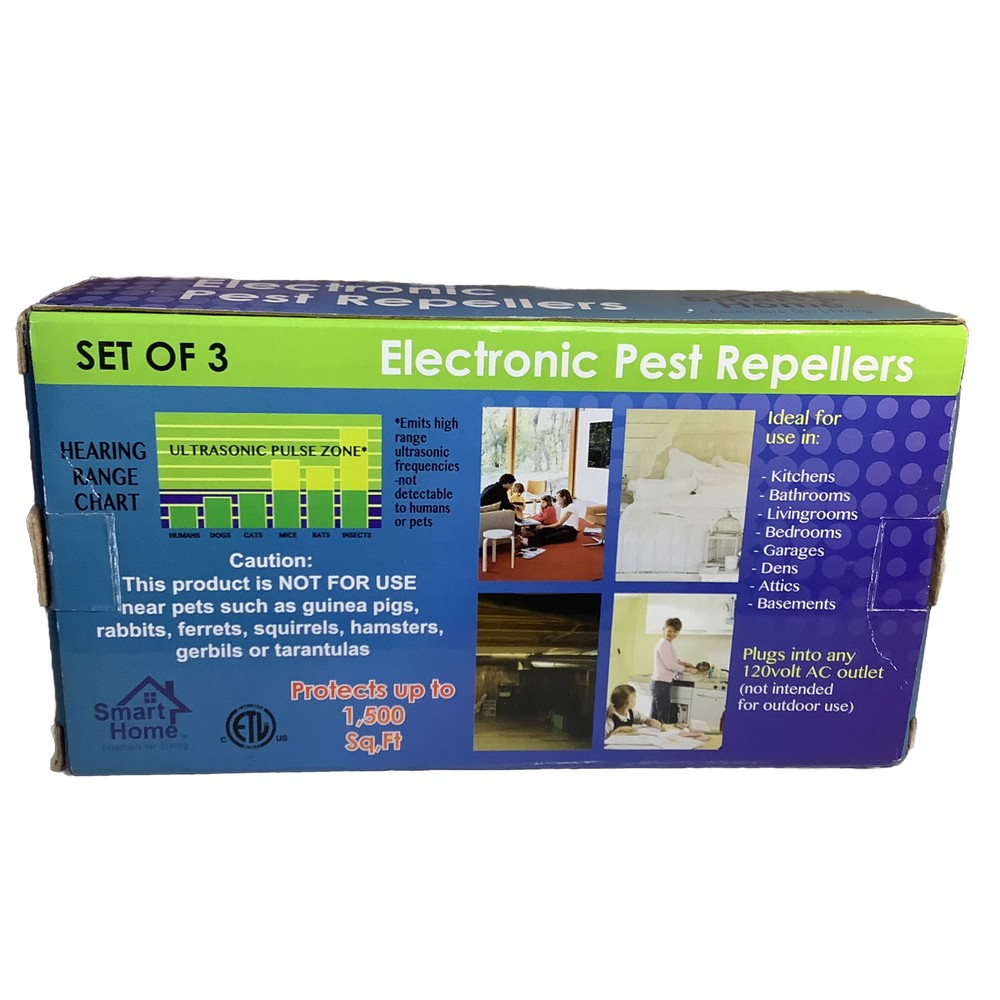 Smart Home Electronic Pest Repellers - 3 Pack
