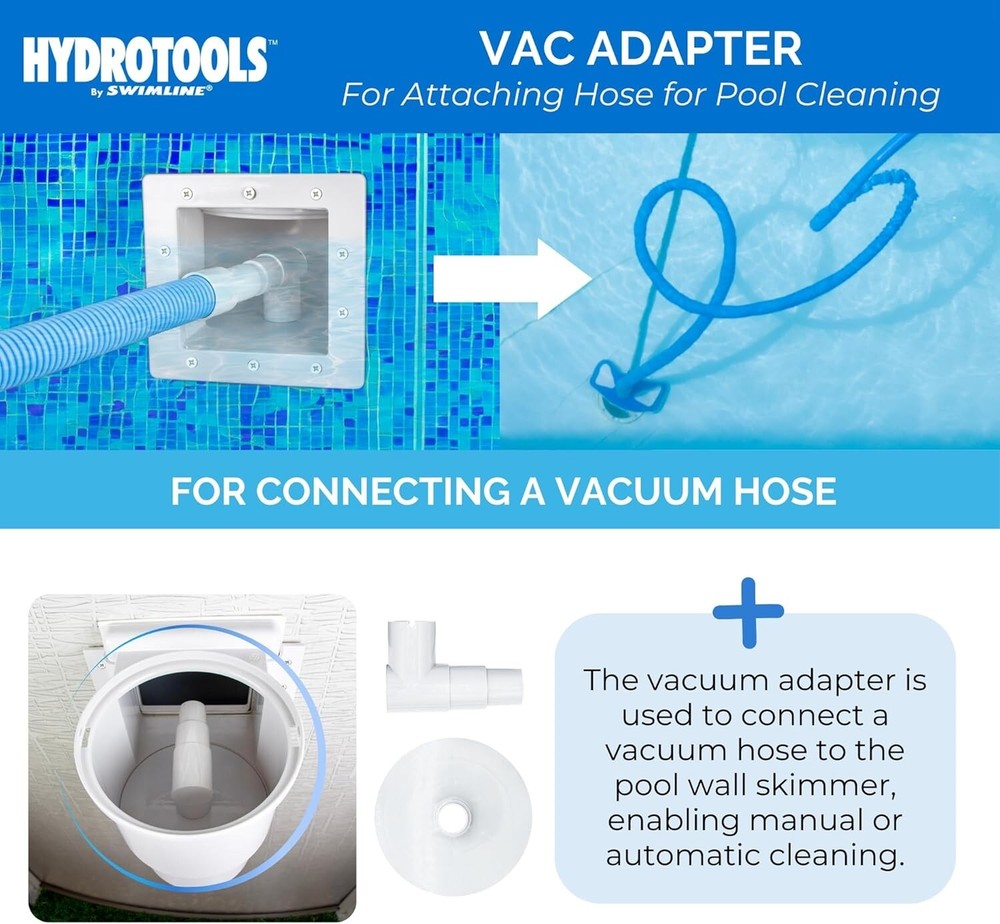 HYDROTOOLS Standard Thru-Wall Above Ground Pool Skimmer Kit ABS Construction