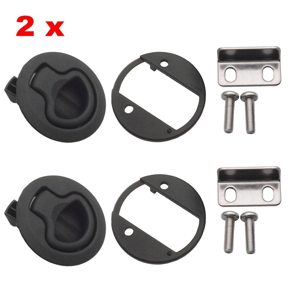 2" Round Hole Flush Pull Locker Hatch Latch Lift Handle Marine Boat Hardware