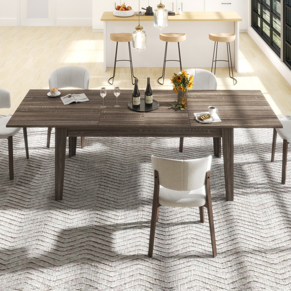 Dining Table , 106.3 in Large Extendable Kitchen Table