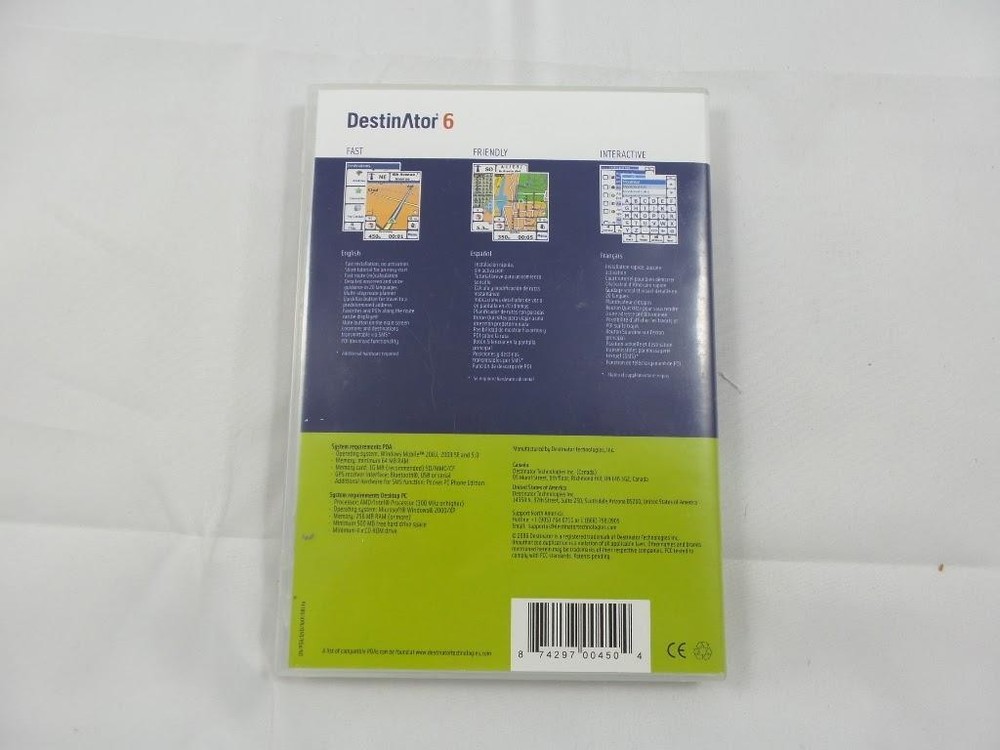Destinator 6 Personal Navigation System Software for Windows Based PDAs
