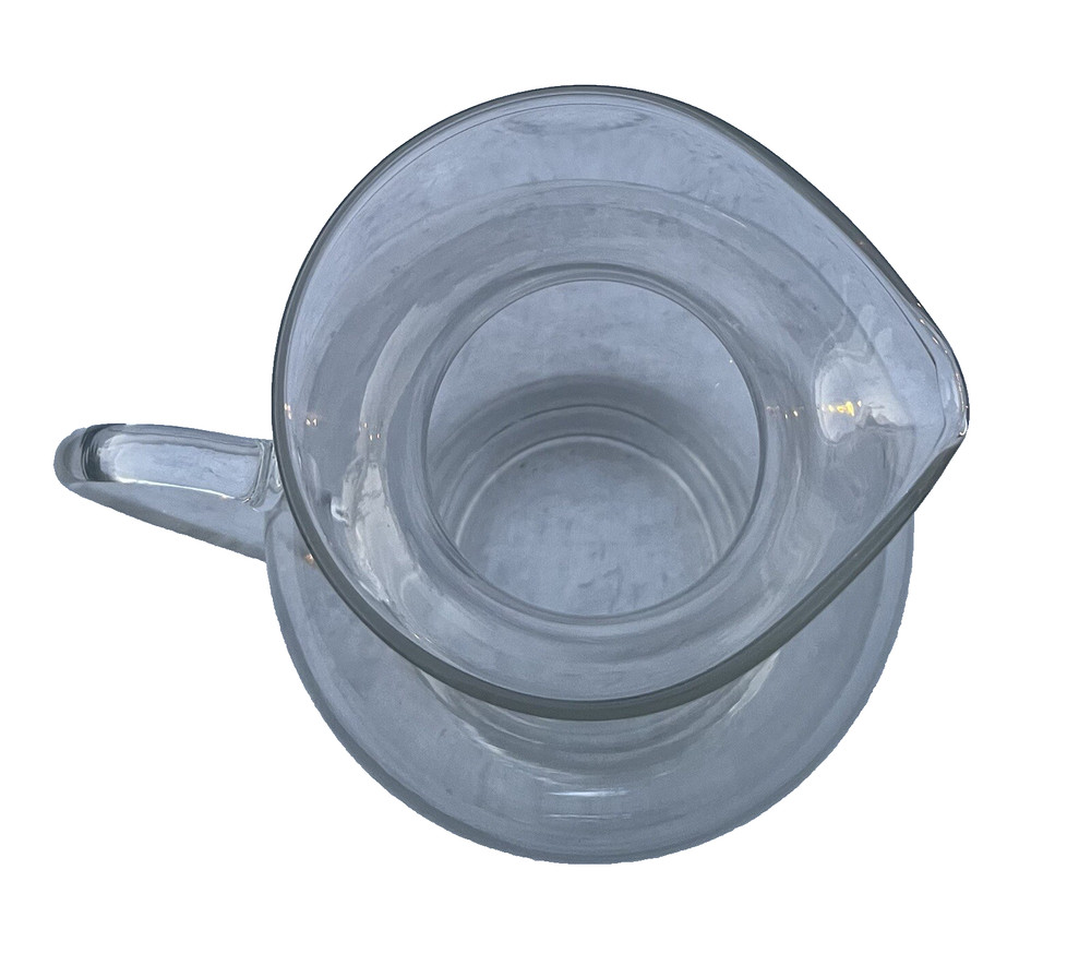 Vintage Hand Blown Clear Crystal pitcher