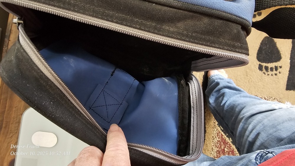 Ebonite Blue/Black Canvas Bowling Bag.