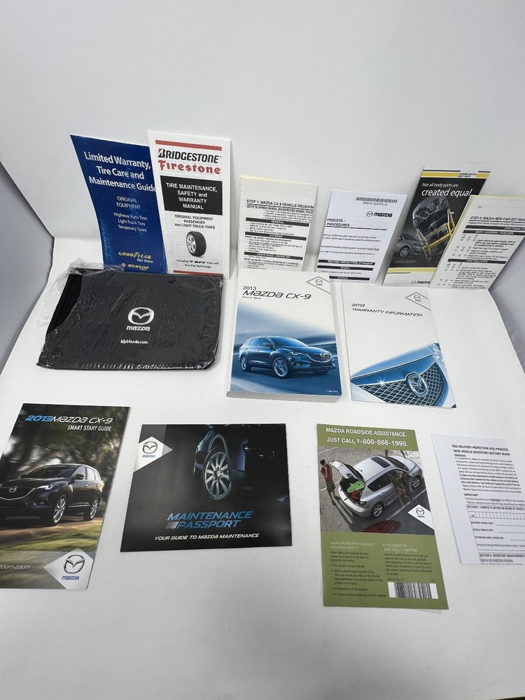 2013 Mazda CX-9 Owners Manual OEM Complete Set