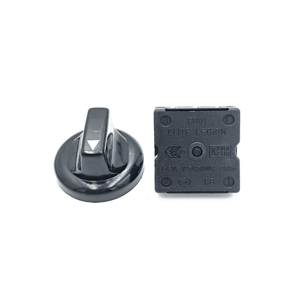 2Set Fan Rotary Switch 4 Position 3 Speed Selector Switch Governor with Button