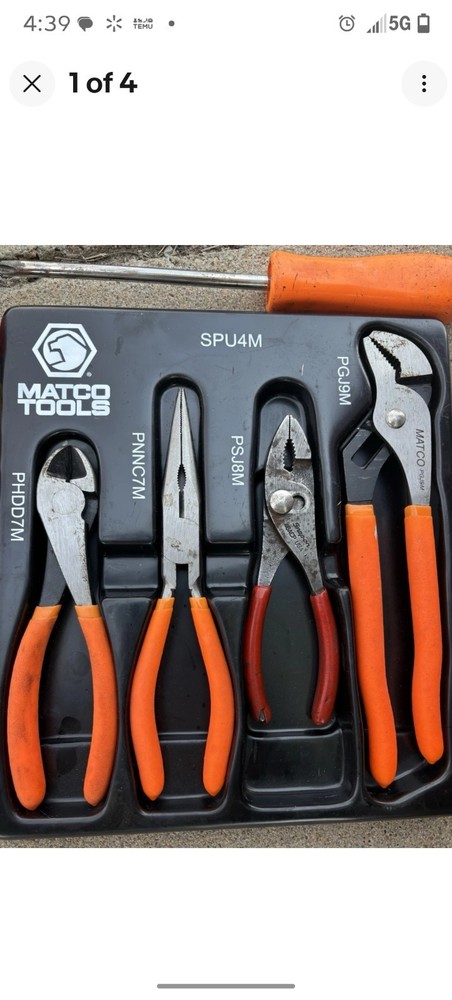 4PCS Matco pliar set