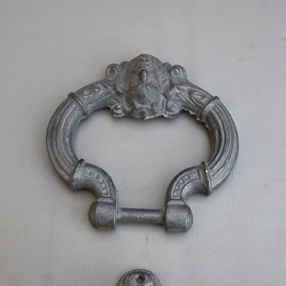 Vintage Victorian Style large heavy cast Iron door gate handle pull knocker