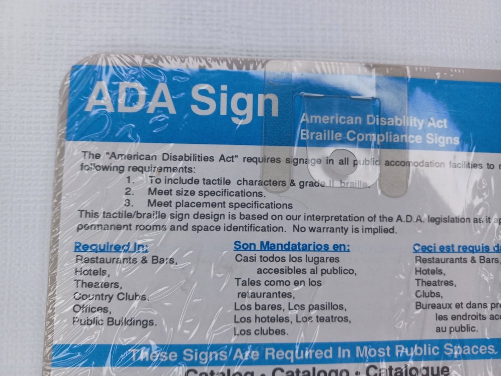 Exit Sign ADA Compliance Braille New