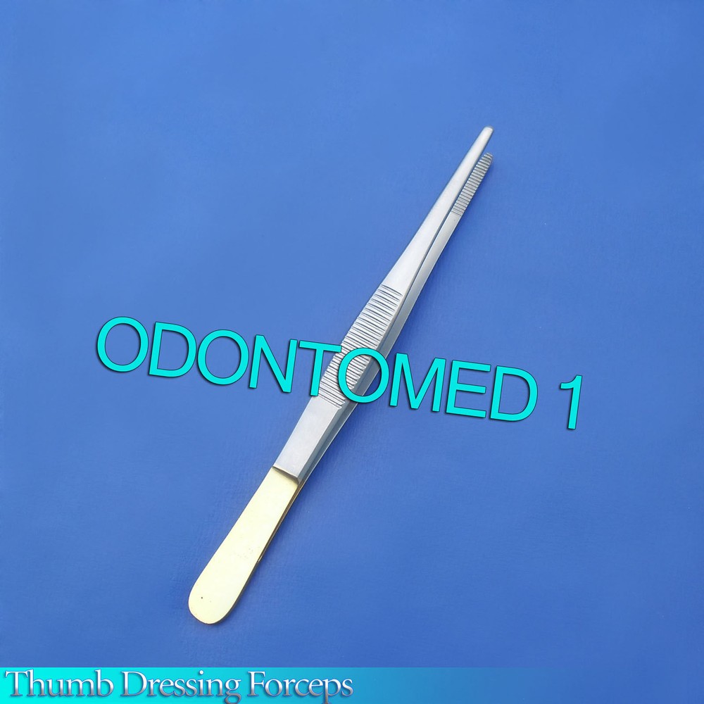 Thumb Dressing Forceps 5" Gold Plated Surgical Instruments