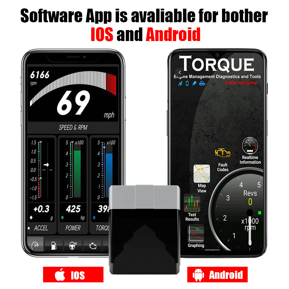 ELM327 Bluetooth OBD2 Code Reader Diagnostic Scanner Check Engine for Android