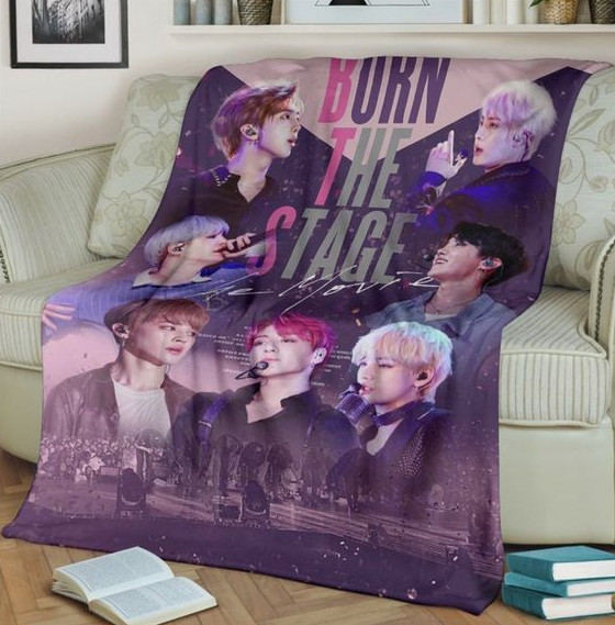 bts fleece blanket